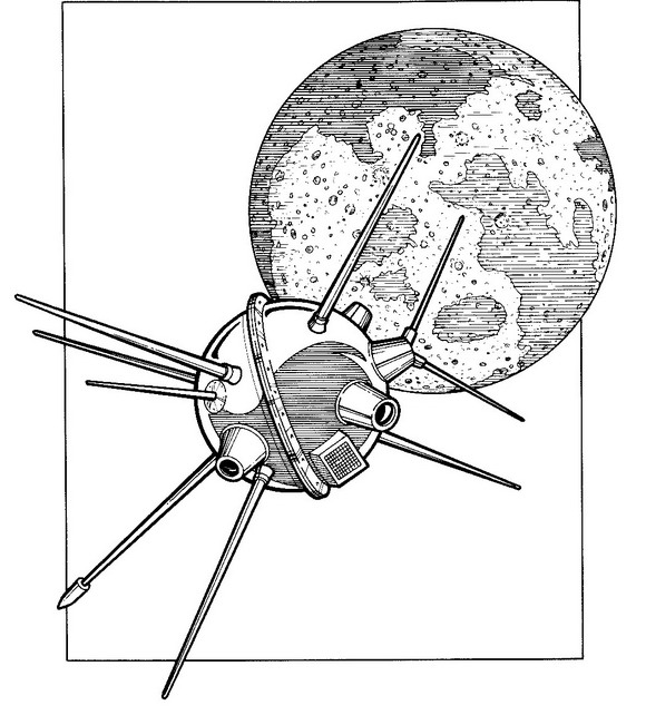 Plansa de colorat cu Cosmos 3 23